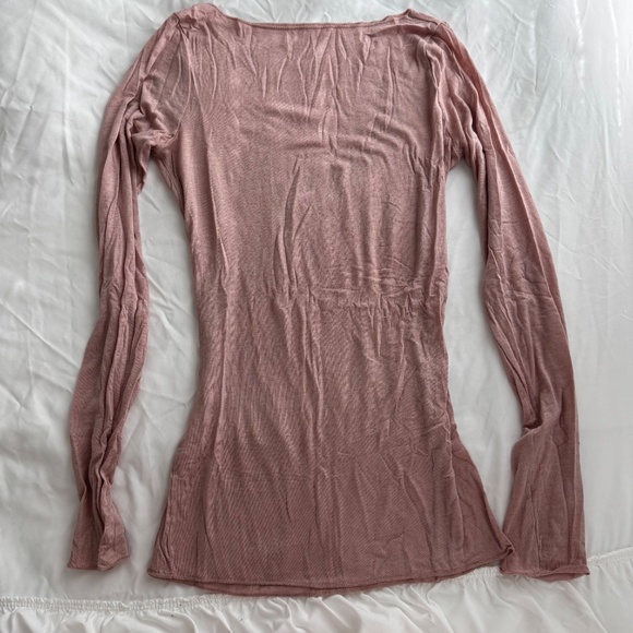 Intimissimi Boat Neck Modal Cashmere Ultralight Top in Pink Rose - Picture 2 of 4